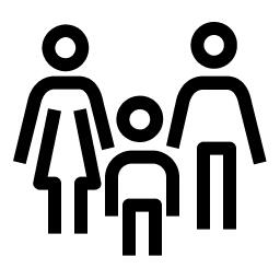 Adults with child icon